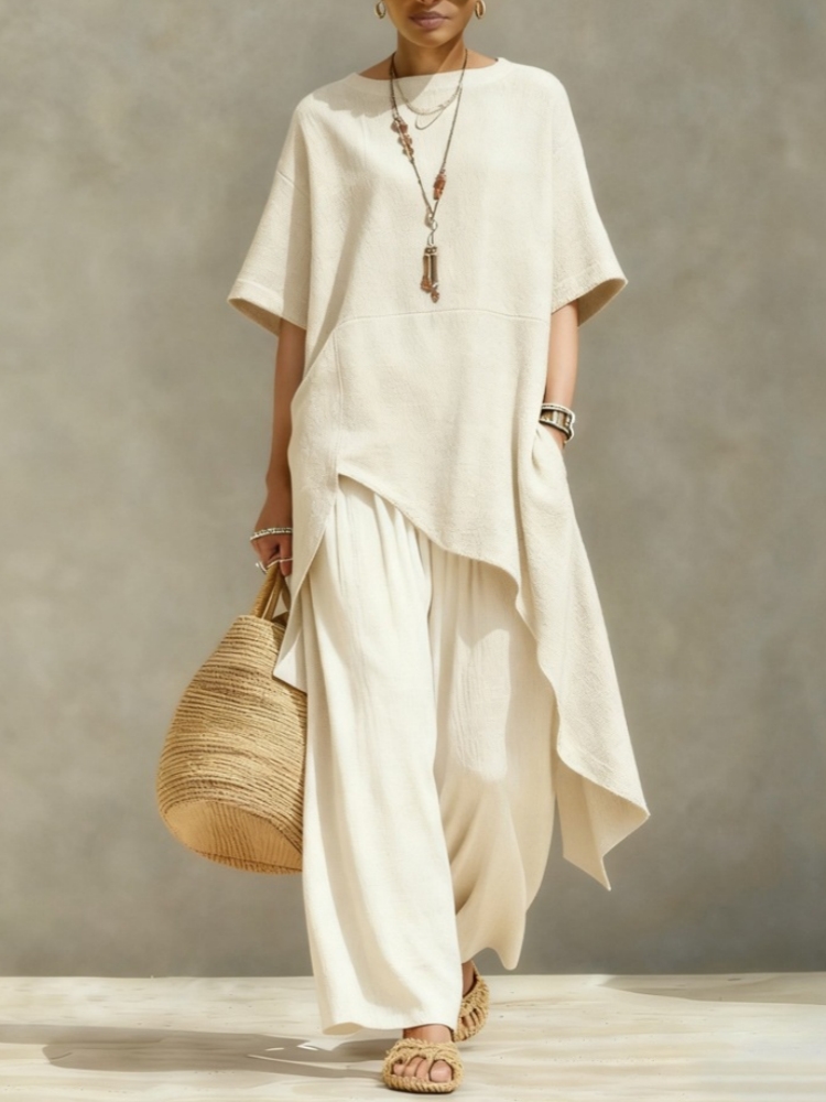 Ensembles pantalon et chemisie - Linen Pant Wide avis et prix