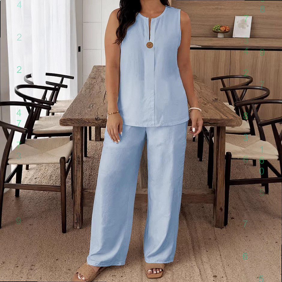 Ensemble assorti confortable e - Linen Pant Wide avis et prix