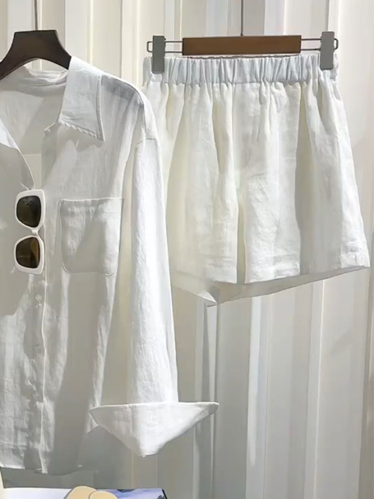 Ensemble chemise en lin pour f - Linen Pant Wide avis et prix