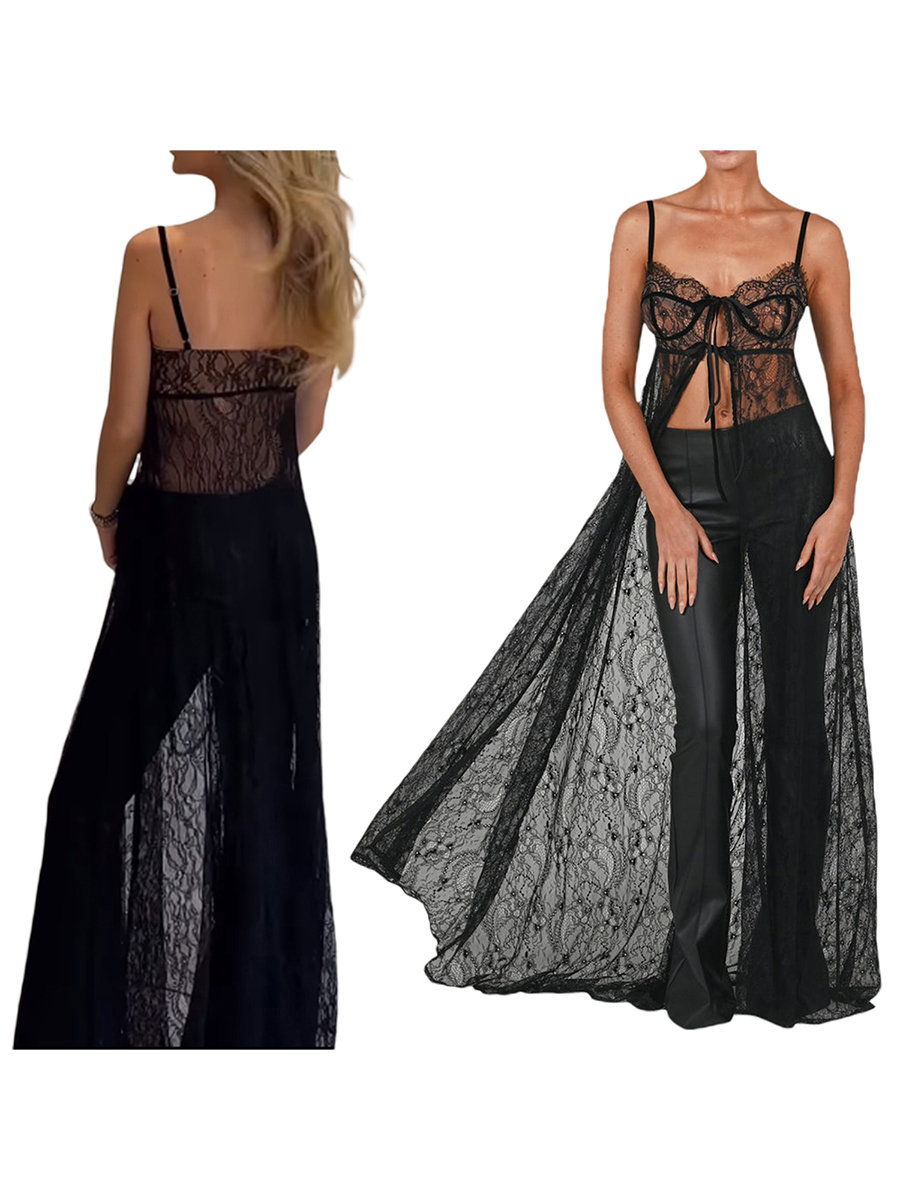 Kimono en dentelle transparent - Kimono Sheer Floral avis et prix